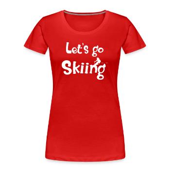 Bold ski lover - Women's Premium Organic T-Shirt - navy - Front - Mia (176cm)
