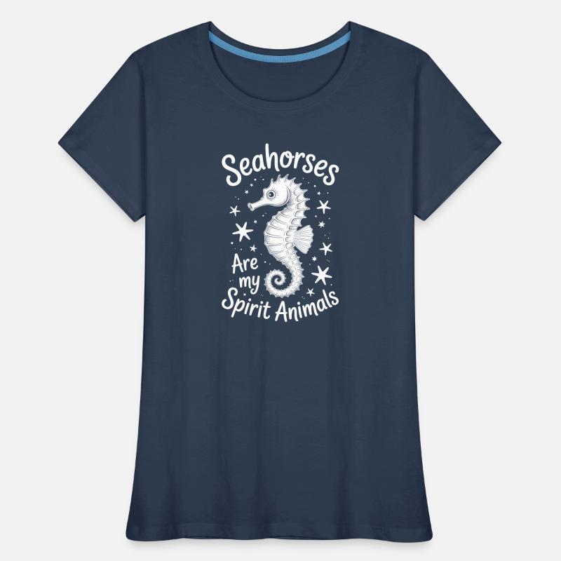 Seepferdchen Spruch Lustiges Seepferdchen Geschenk Frauen Premium Bio T-Shirt