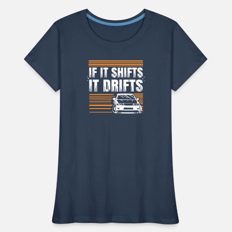 Si ça bouge, ça dérape, devis de dérapage de voiture, devis de conception T-shirt bio Premium Femme