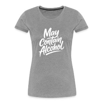 Peut contenir de l’alcool Alkohol Mallorca Saufen JGA - T-shirt bio Premium Femme - bleu marine - Devant - Mia (176cm)