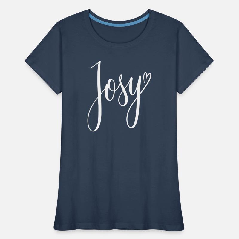 Josy Script Conception de cœurs T-shirt bio Premium Femme