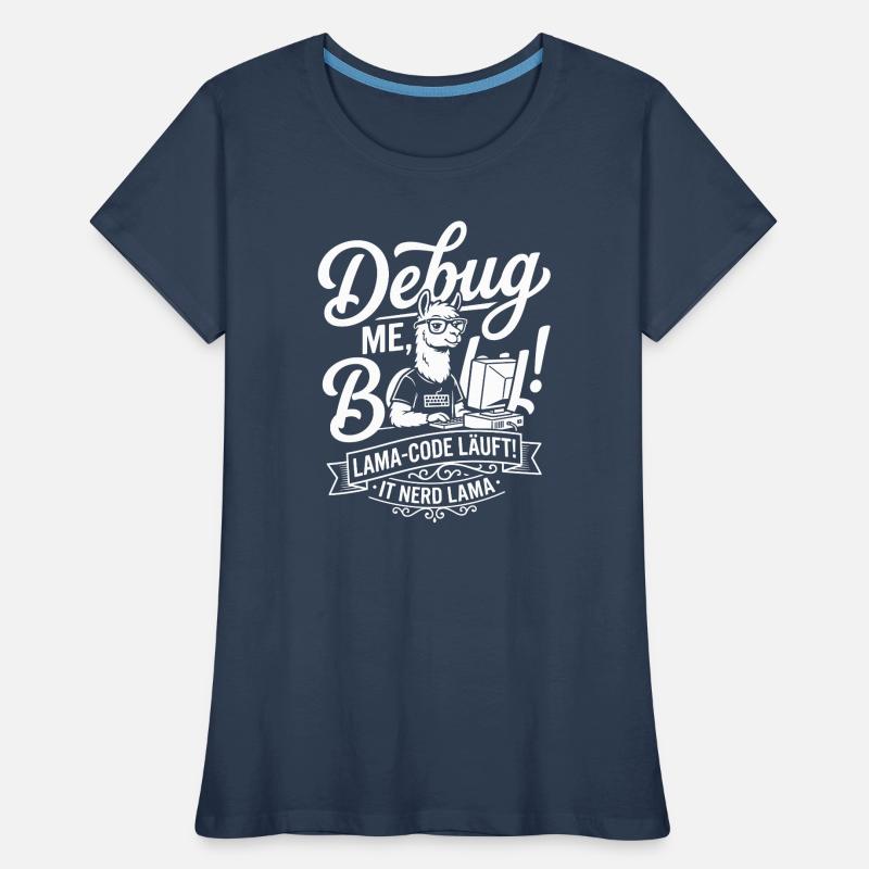 Lama Code Debug Design Frauen Premium Bio T-Shirt