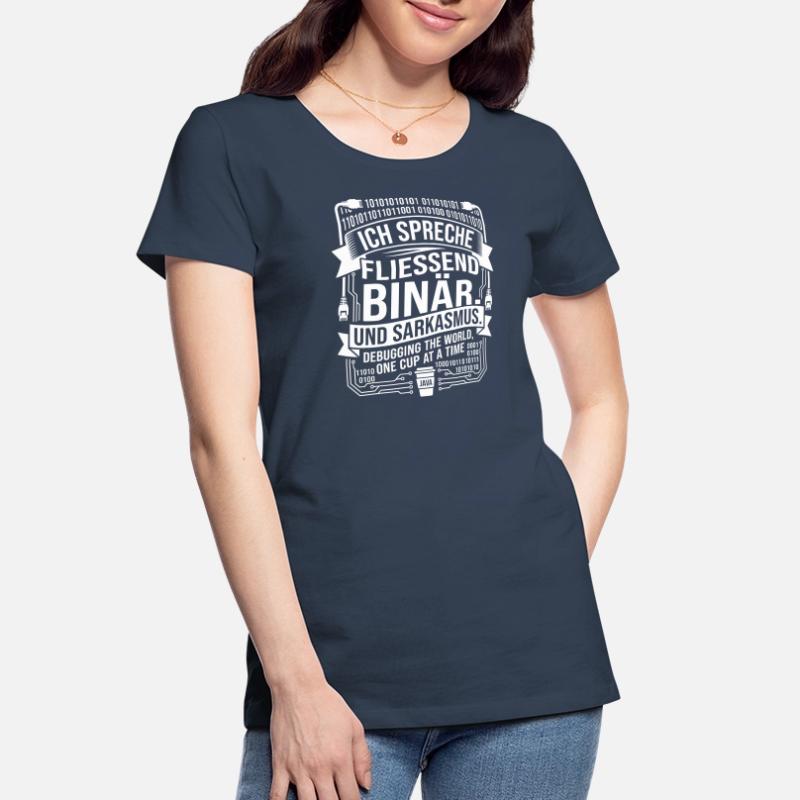 Coding Binary Coffee Sarcasm Women's Premium Organic T-Shirt