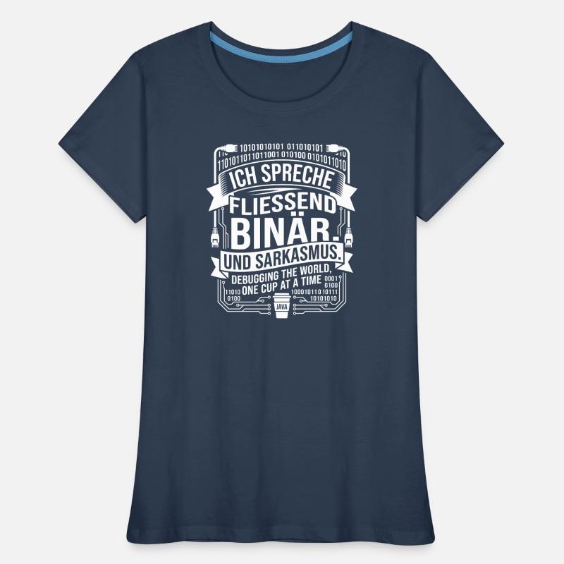 Coding Binary Coffee Sarcasm Women's Premium Organic T-Shirt