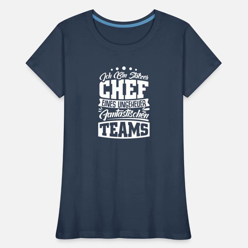 Stolzer Chef Chef Mann Abteilungsleiter Teamchef Frauen Premium Bio T-Shirt