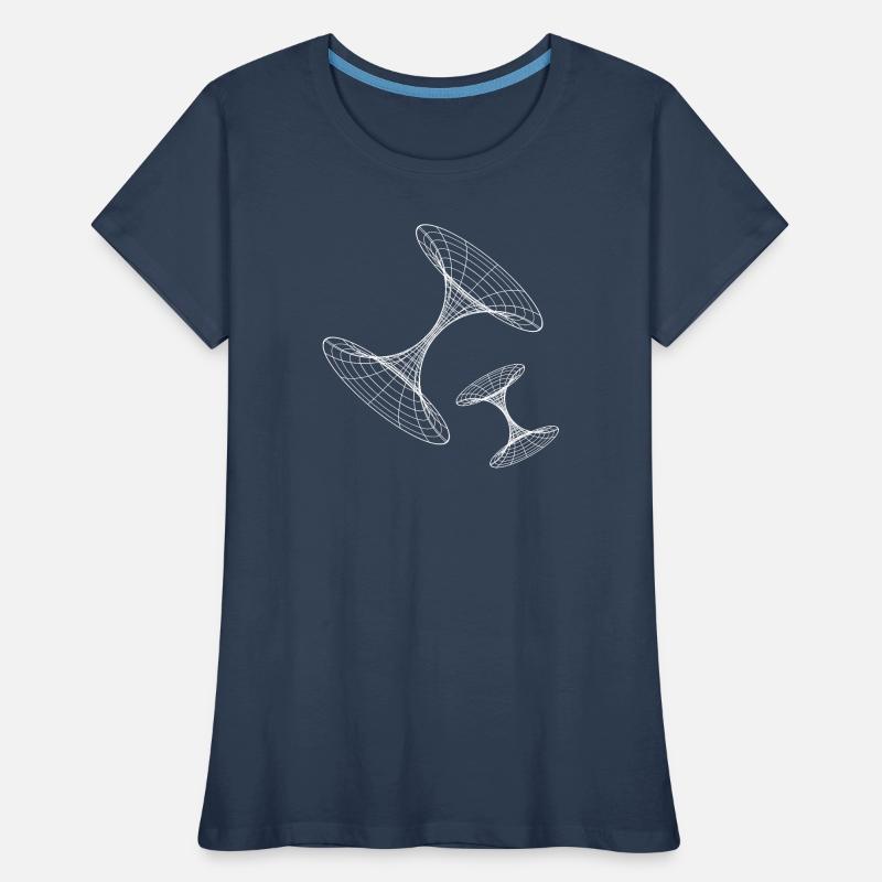 Wireframe Vortex Geometry Women's Premium Organic T-Shirt
