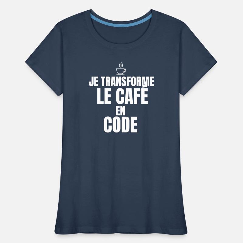 I turn coffee into code Women's Premium Organic T-Shirt