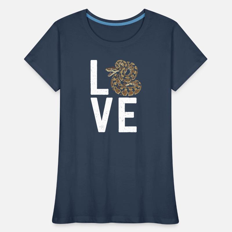 Les serpents rois Python ADORENT les pythons de terrarium T-shirt bio Premium Femme