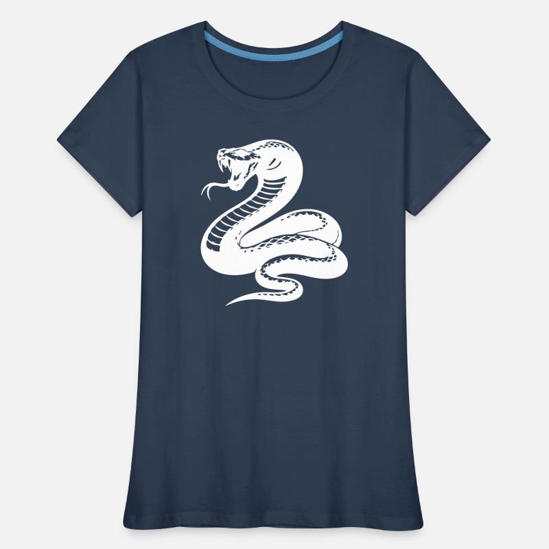 Schlange Python Silhouette Frauen Premium Bio T-Shirt