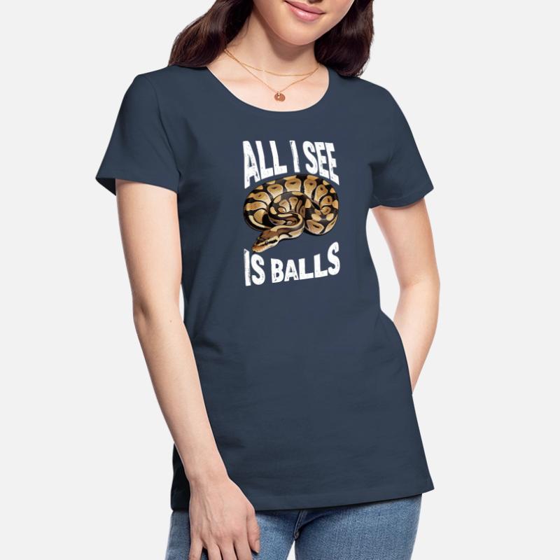 Königspython Schlangen Liebhaber Terrarium Python Frauen Premium Bio T-Shirt