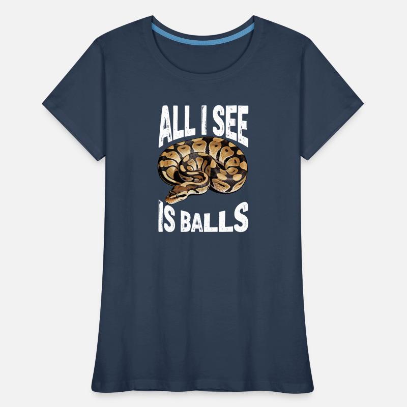 Königspython Schlangen Liebhaber Terrarium Python Frauen Premium Bio T-Shirt