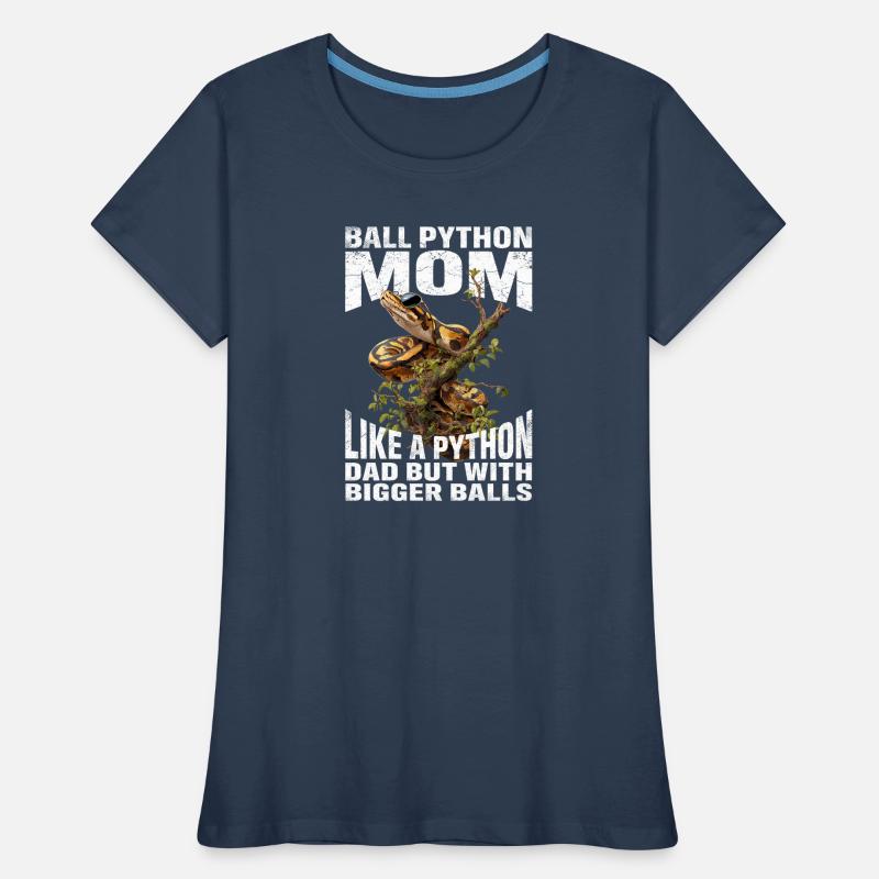 Königspython Mom Mama Schlangen Terrarium Python Frauen Premium Bio T-Shirt
