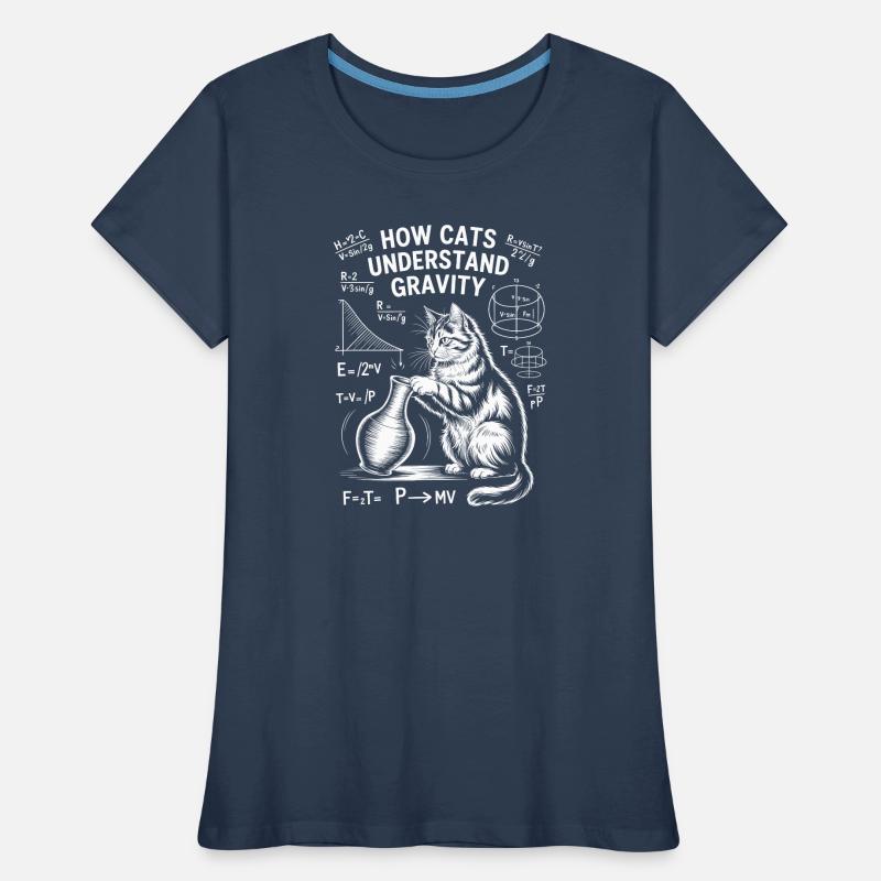 Physics Cats Sayings Math Joke Physics Gift Women's Premium Organic T-Shirt