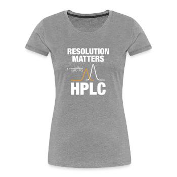 HPLC Peak Resolution Performance Chromatography - Women's Premium Organic T-Shirt - navy - Front - Mia (176cm)