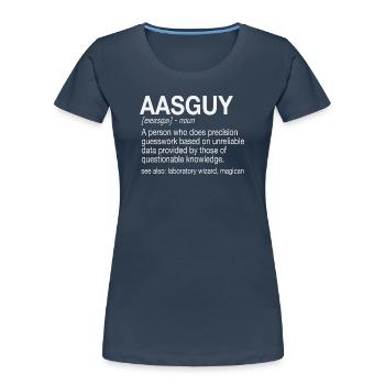 AAS Guy Atomic Absorption Spectrometry Analysis - Women's Premium Organic T-Shirt - navy - Front - Mia (176cm)