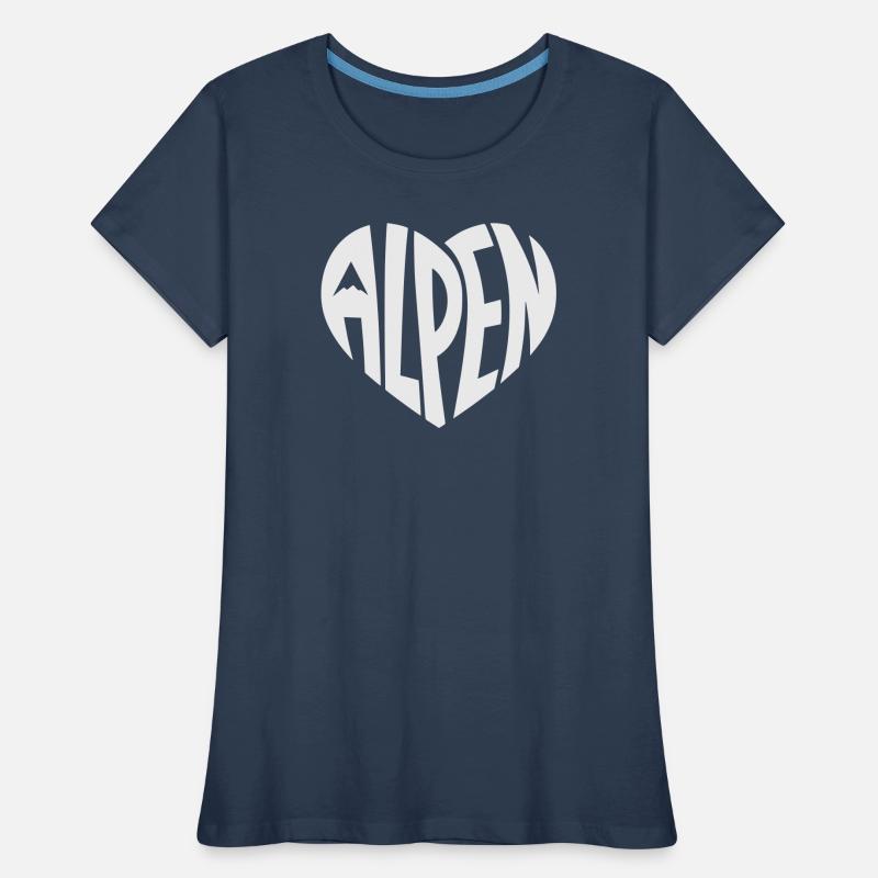 Alpine Heart Design - Variable Design Colour Women's Premium Organic T-Shirt