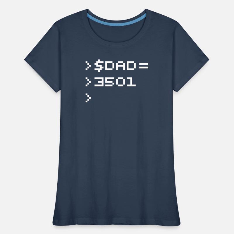 DAD Terminal de Pixels Nerd Code 8-Bits Rétro T-shirt bio Premium Femme