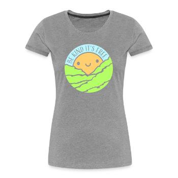 Sois gentil, c’est une déclaration de gentillesse gratuite qui dit - T-shirt bio Premium Femme - bleu marine - Devant - Mia (176cm)