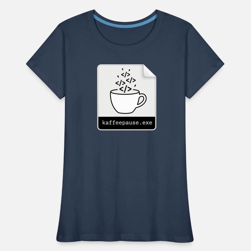 Kaffeepause.exe - IT Programmieren Informatik Code Frauen Premium Bio T-Shirt