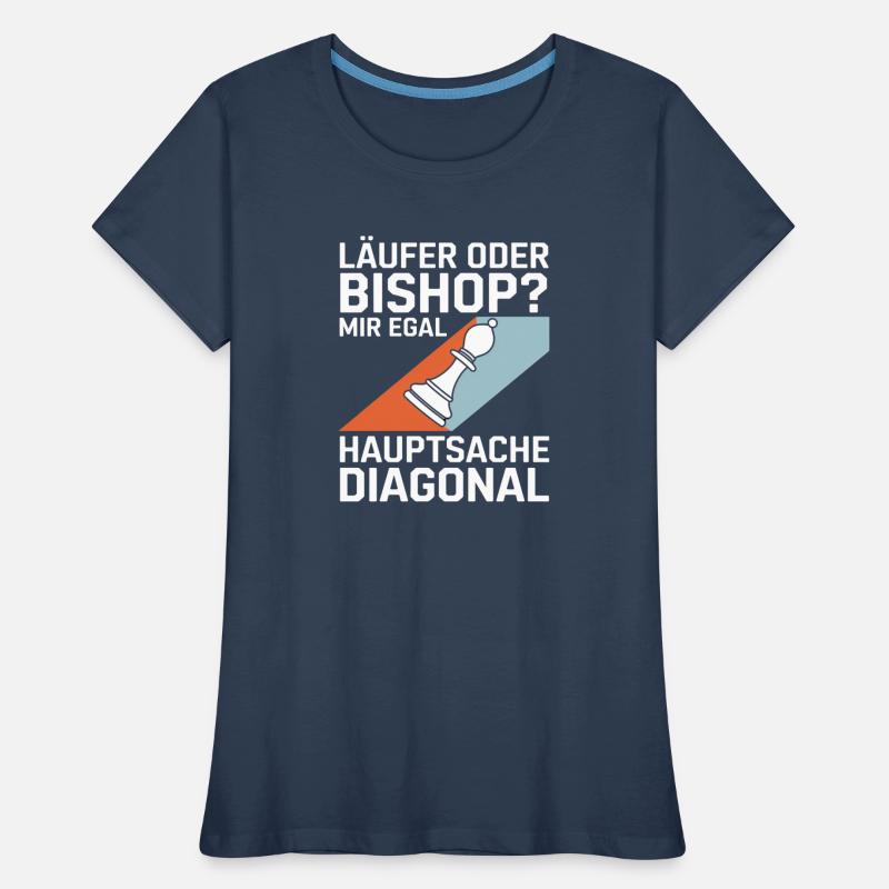 Läufer oder Bishop? Diagonal-Humor Frauen Premium Bio T-Shirt