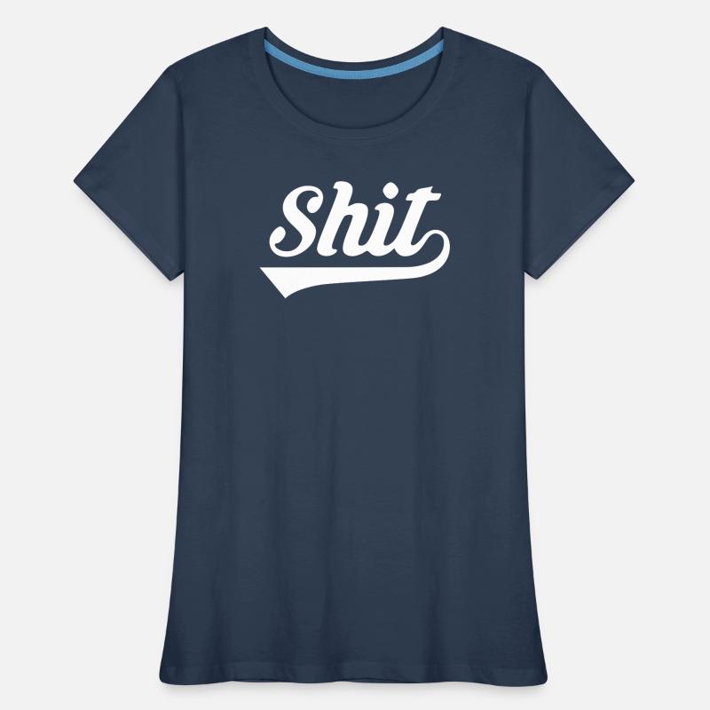 Merde Rétro Script T-shirt bio Premium Femme