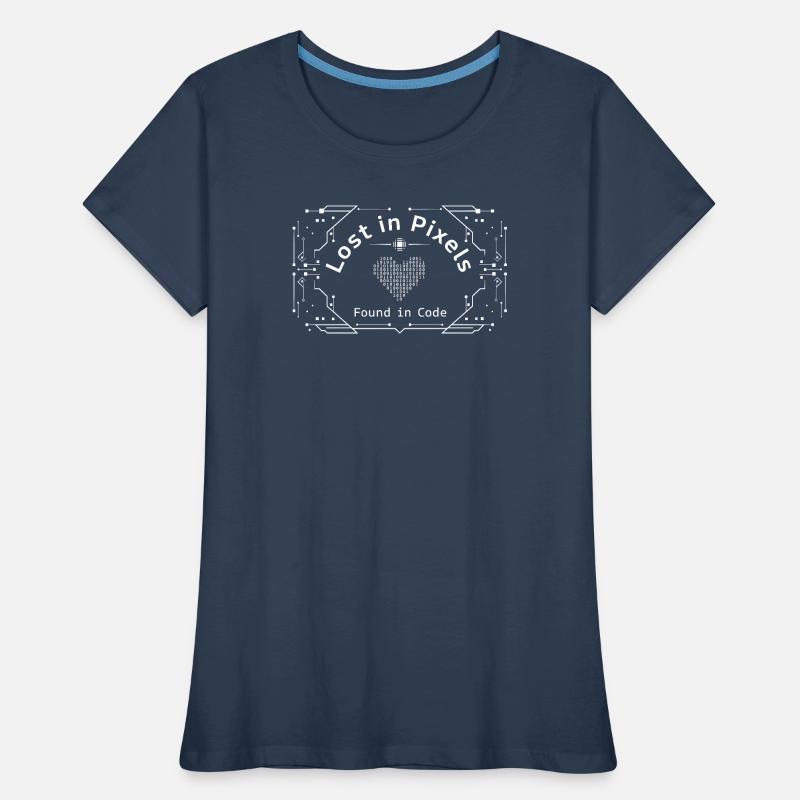 Perdu dans les pixels – Trouvé dans le code T-shirt bio Premium Femme