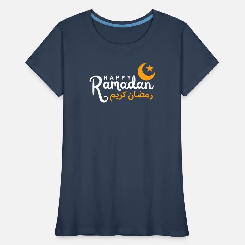 Ramadan Night Crescent Script Women's Premium Organic T-Shirt