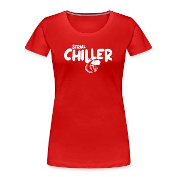 Süßes Lazy Vibes Tee – Geschenk Idee Serialchiller - Frauen Premium Bio T-Shirt - Navy - Vorne - Mia (176cm)