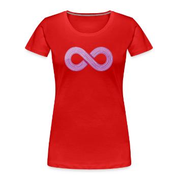 Infinity Flow – Symbol of Agility - Women's Premium Organic T-Shirt - navy - Front - Mia (176cm)