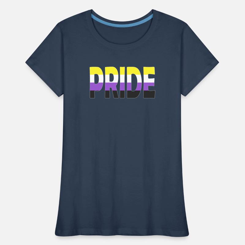 Pride lettering Non-Binary Non-Binary LGBTQ Women's Premium Organic T-Shirt