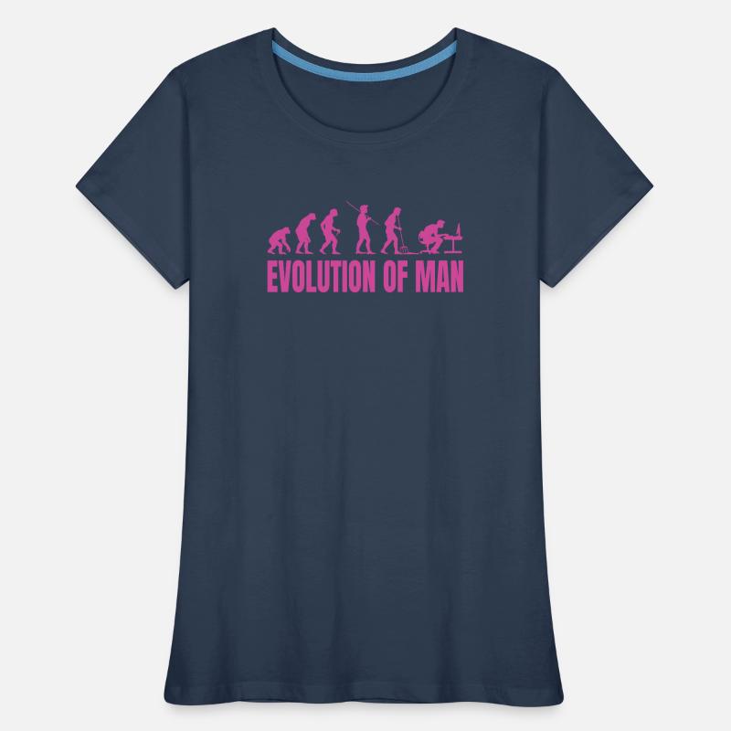 Evolution of Man Programmer Computer Science pink Women's Premium Organic T-Shirt