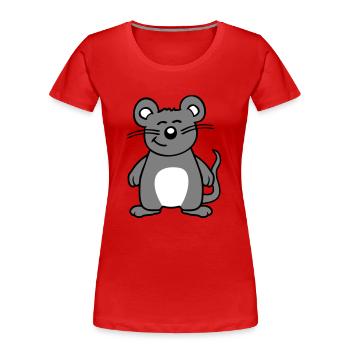 Maus Mäuschen Süße Kleine Ratte Nager Freundlich - Frauen Premium Bio T-Shirt - Navy - Vorne - Mia (176cm)