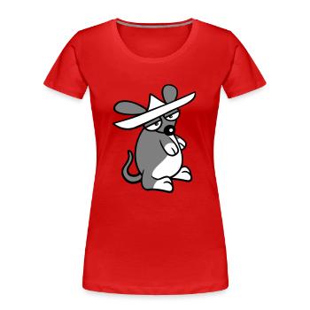 Maus großer Hut Sombrero Traurig Müde Gelangweilt - Frauen Premium Bio T-Shirt - Navy - Vorne - Mia (176cm)