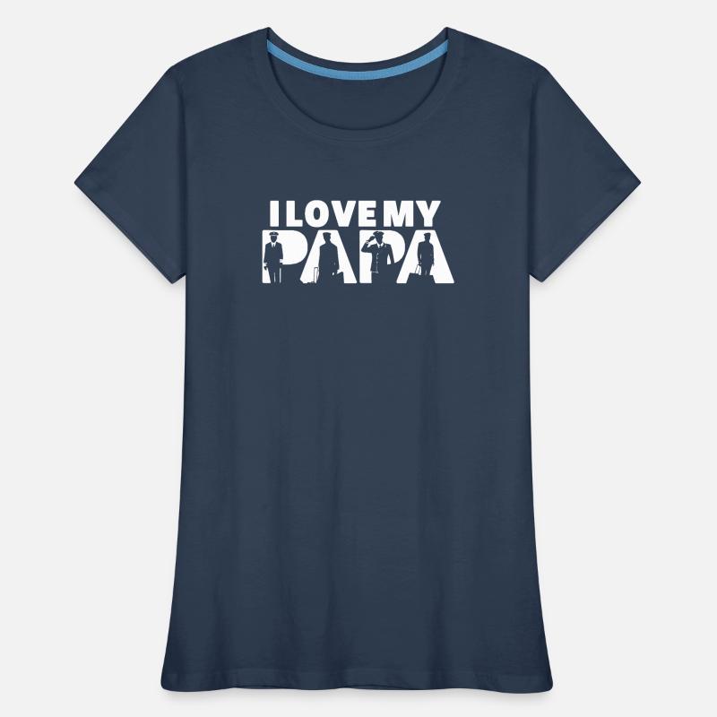 Pilot Airplane Evolution Flight Papa Pilot Dad Women's Premium Organic T-Shirt