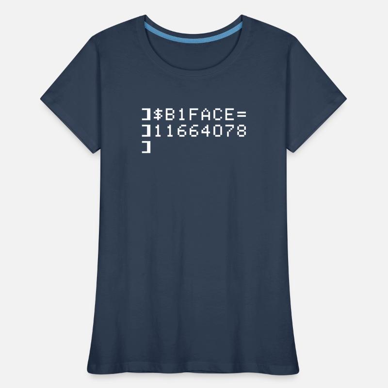 B1FACE Biface Code hexadécimal 8 bit Geek Women's Premium Organic T-Shirt