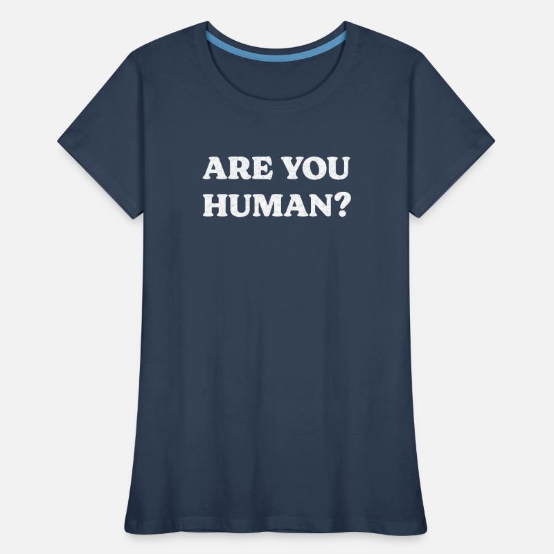 Human existential question bold typography Women's Premium Organic T-Shirt