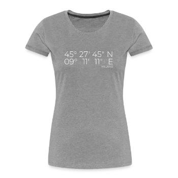 coordinates Milano, Italy - Women's Premium Organic T-Shirt - navy - Front - Mia (176cm)