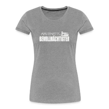 ABSCHNITTSBEVOLLMÄCHTIGTER - Frauen Premium Bio T-Shirt - Navy - Vorne - Mia (176cm)