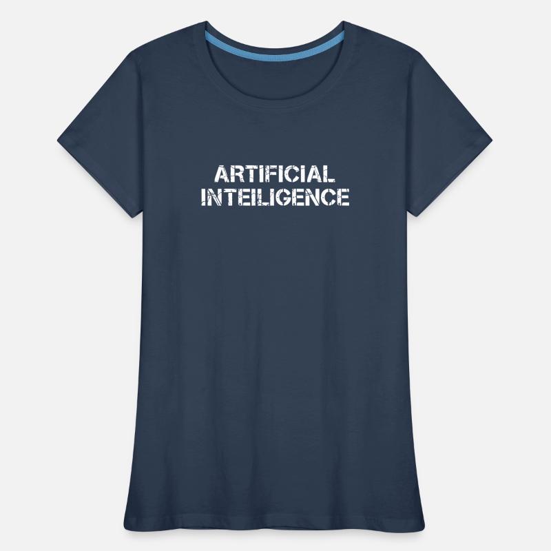 Artificial Intelligence Text Grunge Vector Women's Premium Organic T-Shirt