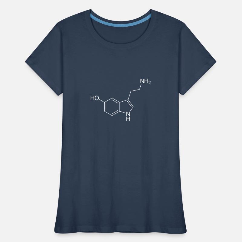 Formule structurelle de la sérotonine - blanc T-shirt bio Premium Femme