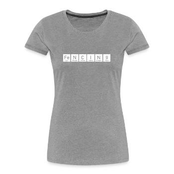 Periodensystem des Fechtens - Frauen Premium Bio T-Shirt - Navy - Vorne - Mia (176cm)