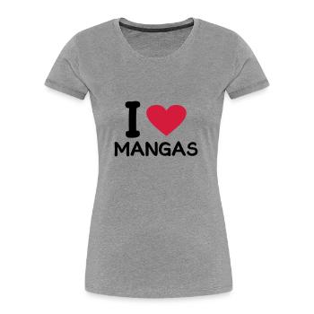 j'aime les mangas - T-shirt bio Premium Femme - bleu marine - Devant - Mia (176cm)