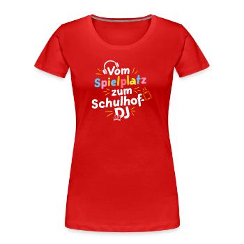 Kita Abgänger Schulkind DJ Abschiedsgeschenk - Frauen Premium Bio T-Shirt - Navy - Vorne - Mia (176cm)