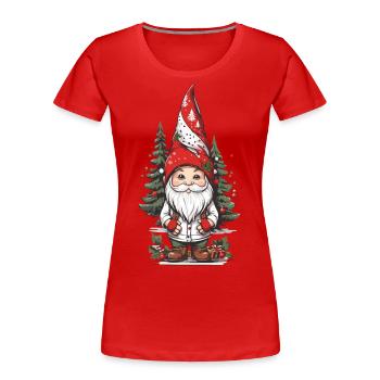Nordic Christmas Gnome Winter Gnome - Women's Premium Organic T-Shirt - navy - Front - Mia (176cm)