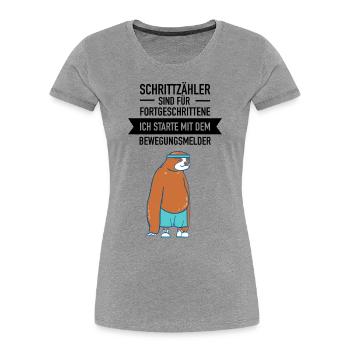 Schrittzähler sind für Fortgeschrittene - Faultier - Frauen Premium Bio T-Shirt - Navy - Vorne - Mia (176cm)
