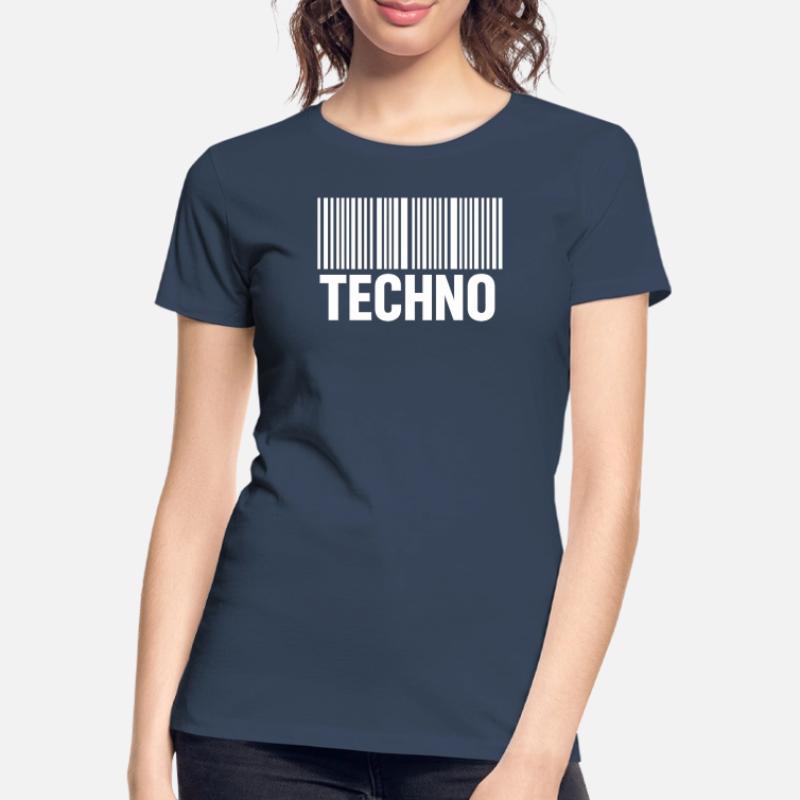 Techno Barcode Pattern Women's Premium Organic T-Shirt