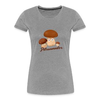 pilzsammler,steinpilze,pilze,sammler - Frauen Premium Bio T-Shirt -  - Vorne - Mia (176cm)