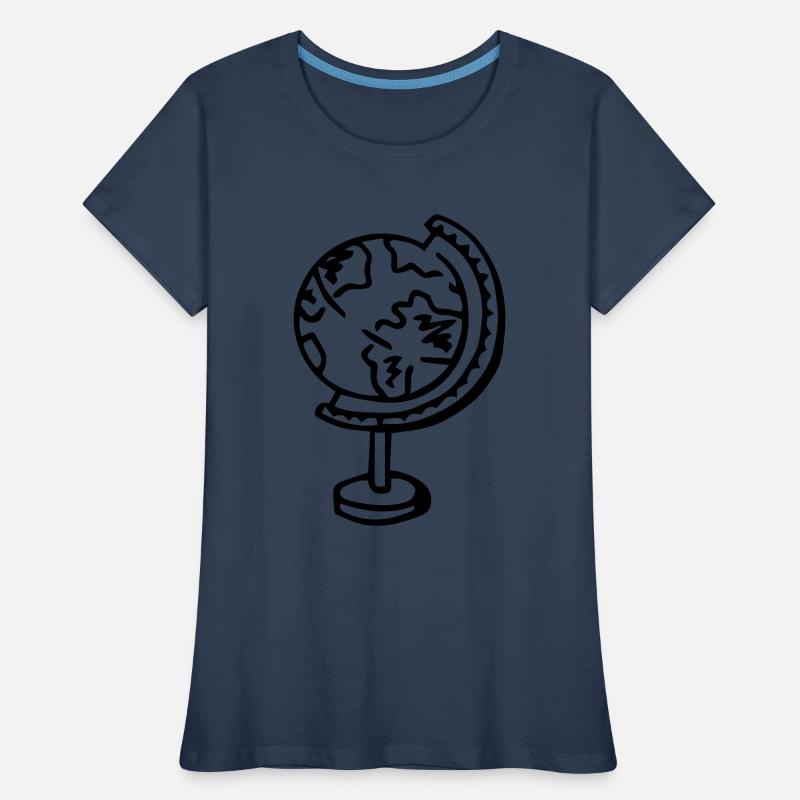 Globus Erdkugel Geschenkidee Frauen Premium Bio T-Shirt