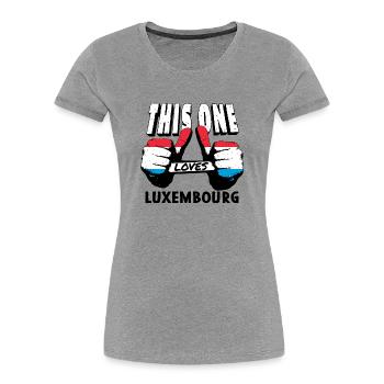 Luxembourg flag Luxembourg flag Home - Women's Premium Organic T-Shirt - navy - Front - Mia (176cm)