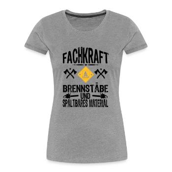 Fachkraft Holz - Frauen Premium Bio T-Shirt - Navy - Vorne - Mia (176cm)